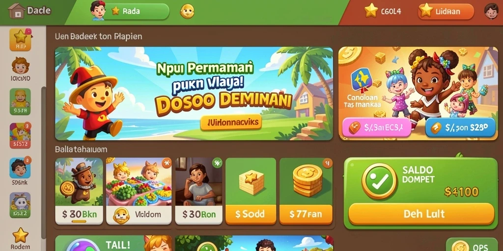 Karakter kustomisasi yang bervariasi dan penuh warna.